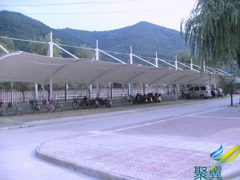 停車膜結構雨棚,膜結構雨棚
