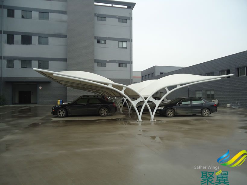商業辦公樓汽車膜結構停車棚