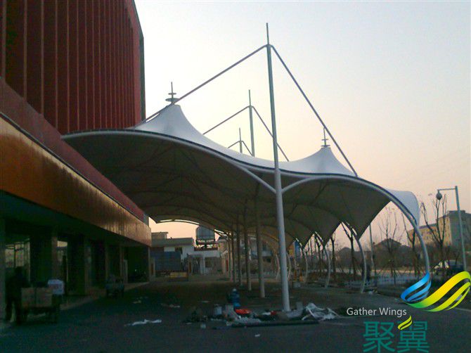公園陽光棚_風景棚_膜結構景觀