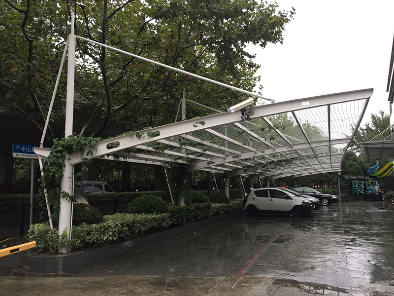新型停車棚，JY-60LZ綠植膜結構車棚