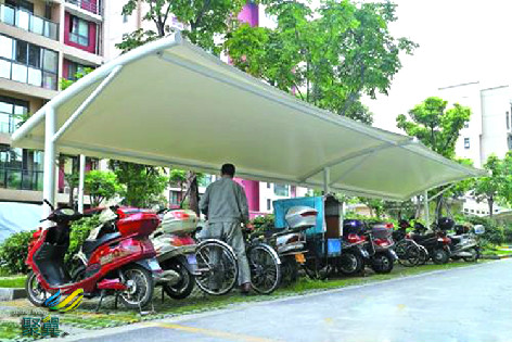 上海膜結構車棚自行車棚的安裝工藝*膜結構車棚注意事項