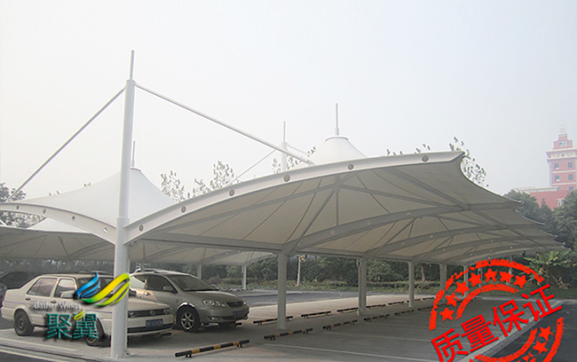 膜結構車棚遮陽棚|膜結構車棚PVC膜材