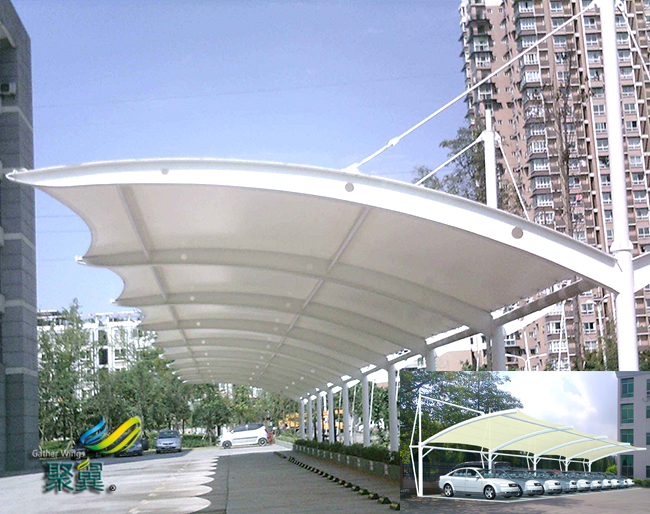 上海膜結構車棚裁剪正確正規做法操作