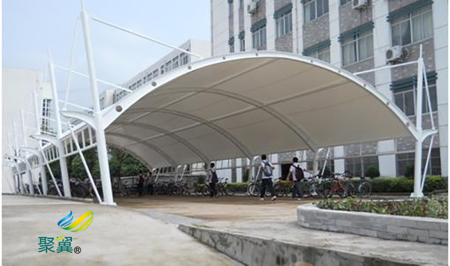 膜結構車棚膜資料透光性|膜結構車棚自行車棚