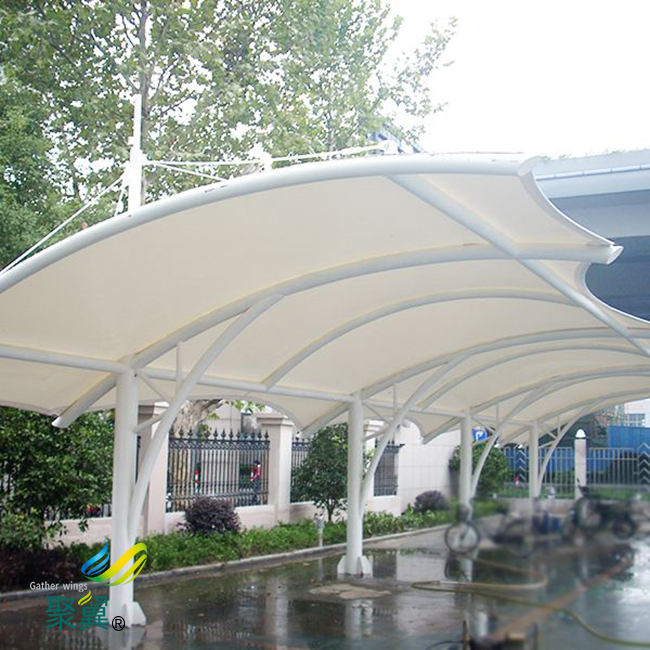 城市公共膜結(jié)構(gòu)車棚自行車棚作用