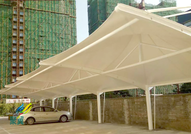 膜結構車棚施工優勢|膜結構車棚材質影響性能