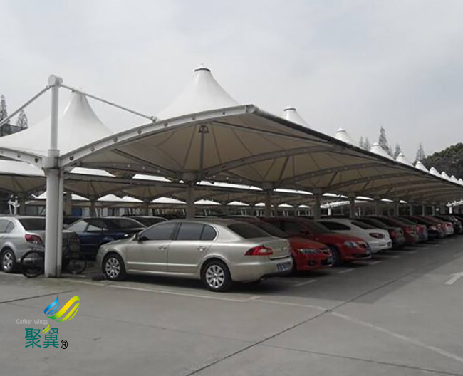 膜結構車棚制作經驗推廣|膜結構車棚環保安全