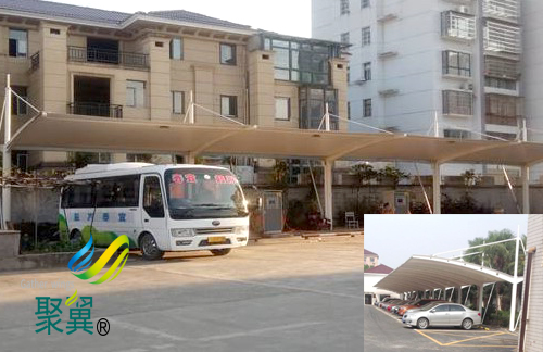 膜結構車棚結構體系|銘肌刻骨車棚增加經濟效益