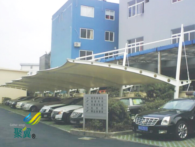  膜結構車棚節點分析|膜結構車棚自潔性 