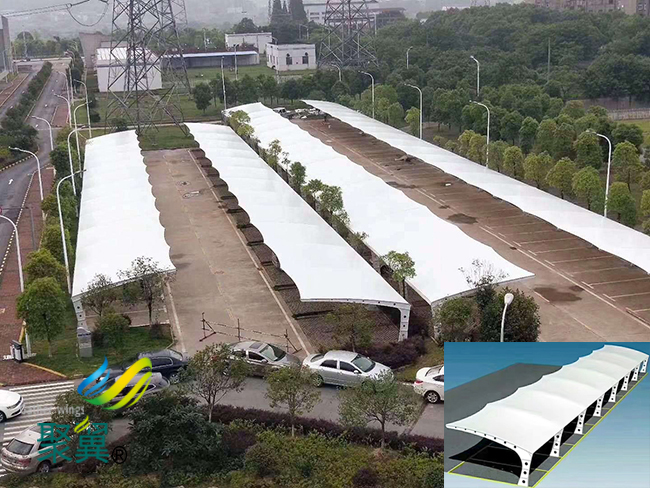 膜結構車棚建筑想象力|膜結構車棚美觀度