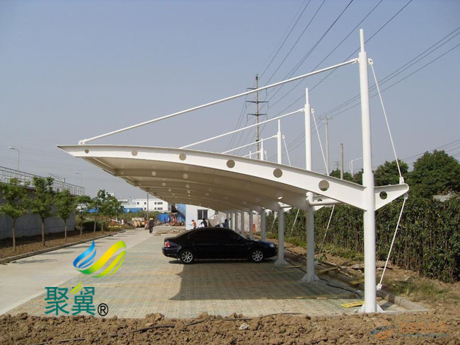 7字形膜結構車棚停車棚電瓶車棚自行車棚加工廠家