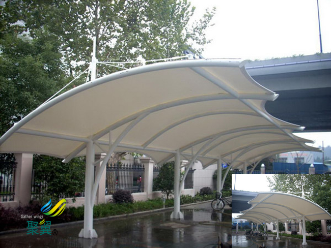 膜結(jié)構(gòu)車棚汽車棚PVC建筑膜材|停車棚安裝包設(shè)計(jì)