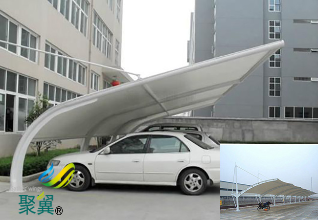 浙江汽車停車棚輕包人工安裝膜材壽命是多久？