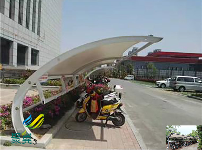 江蘇工地非機動停車棚大小施工方案設計規范尺寸效果圖