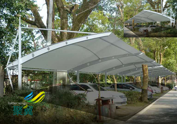 無錫汽車棚停車棚建造注意事項|膜結(jié)構(gòu)車棚焊接作業(yè)