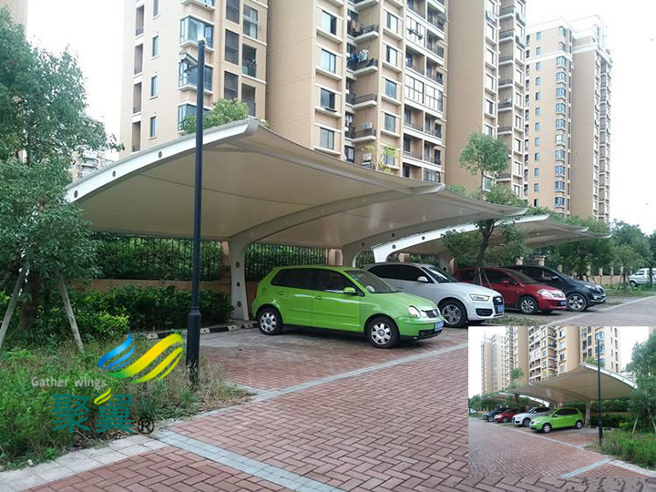 膜結構車棚公共自行車棚優勢|膜結構特點