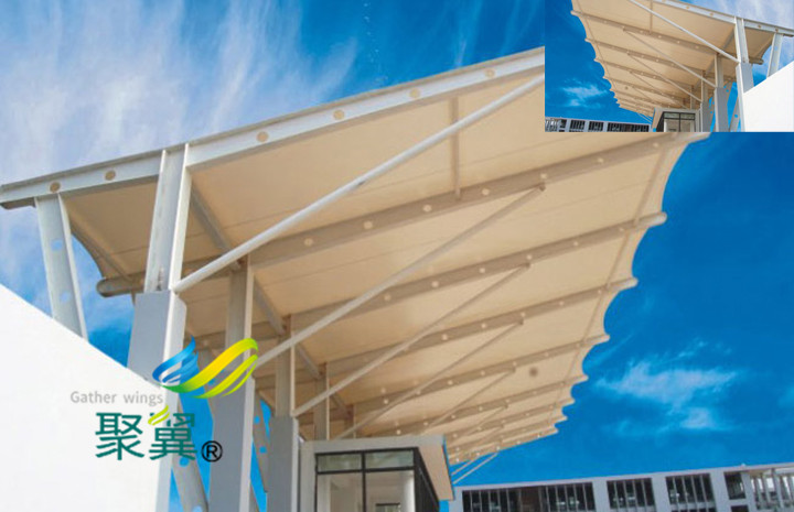 膜結(jié)構(gòu)汽車(chē)停車(chē)棚公司施工方法|展示膜效果 