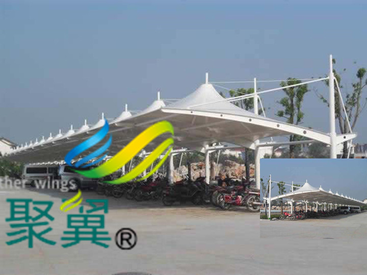 上海膜結構車棚搭建材料|車棚頂棚簡單結構形式